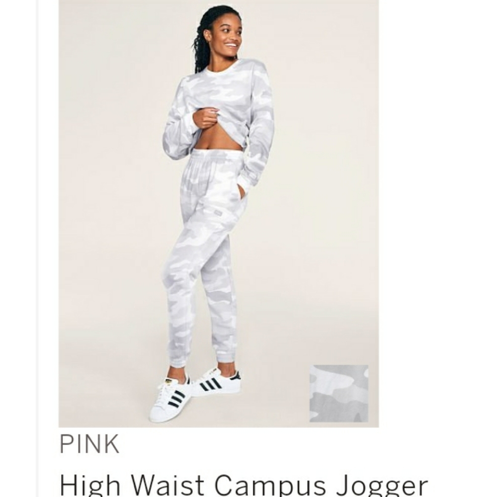 PINK HIGH WAIST CAMPUS JOGGER - Picture 2 of 2